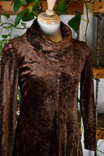 70s Brown Velvet Mini