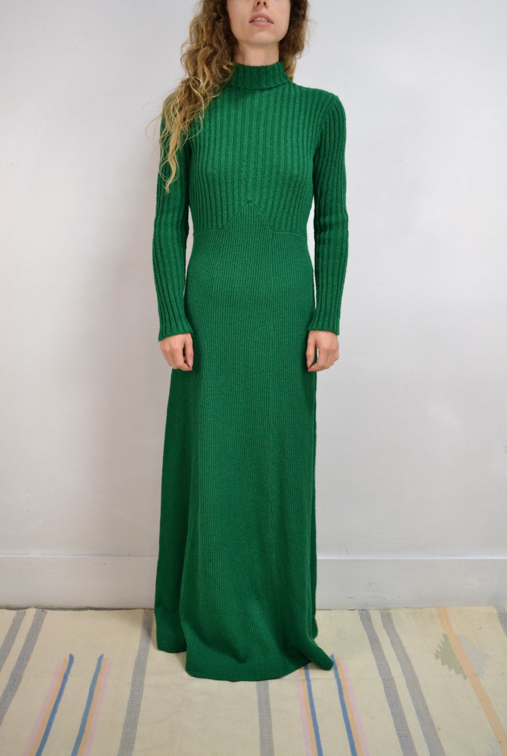 70s Emerald Knit Maxi