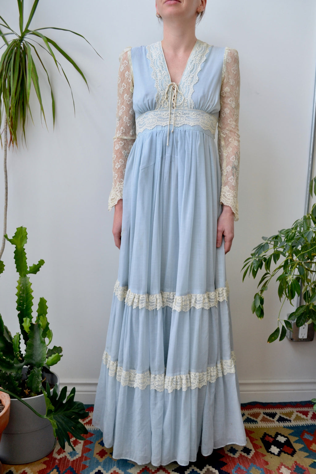 Pale Blue Seventies Gown