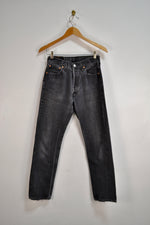 Faded Black Button Fly Levi 501's