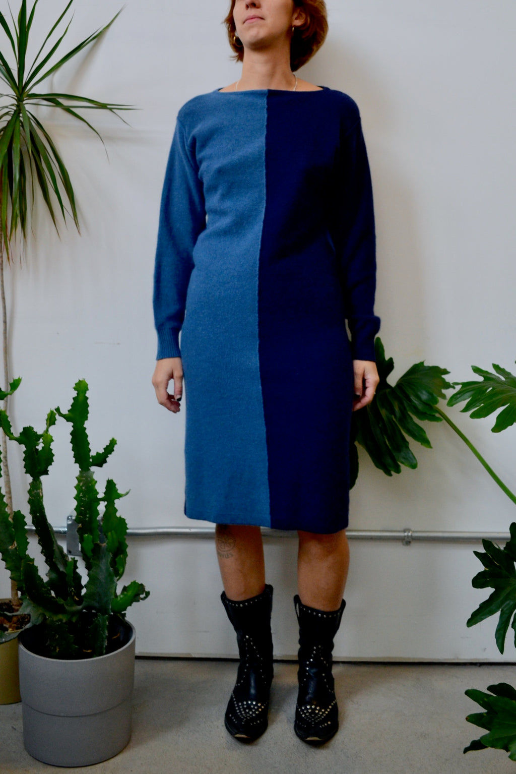 Two Tone Wool Dress