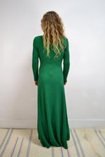 70s Emerald Knit Maxi