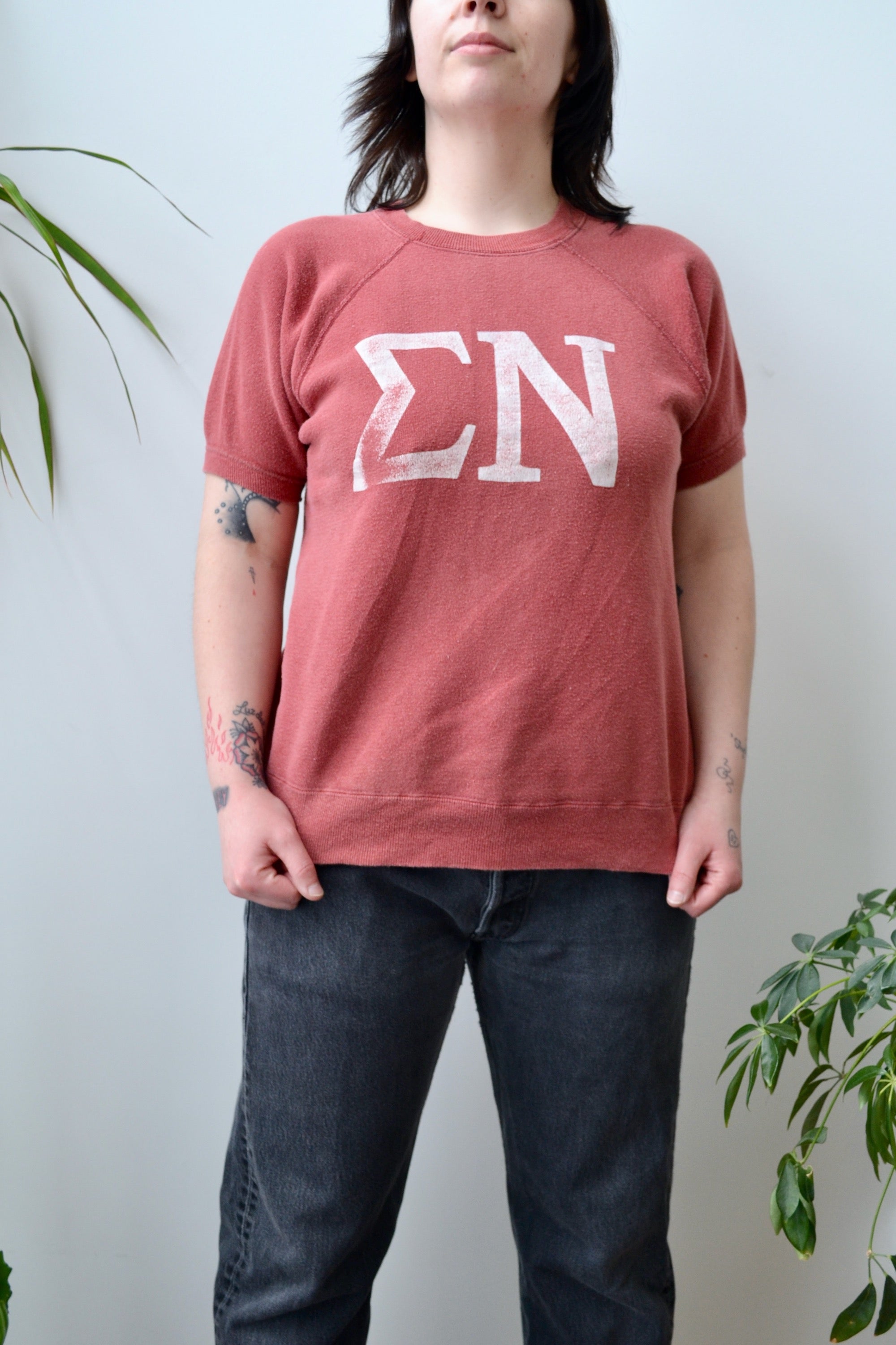 Sixties "Sigma Nu" Rust Sweatshirt Tee