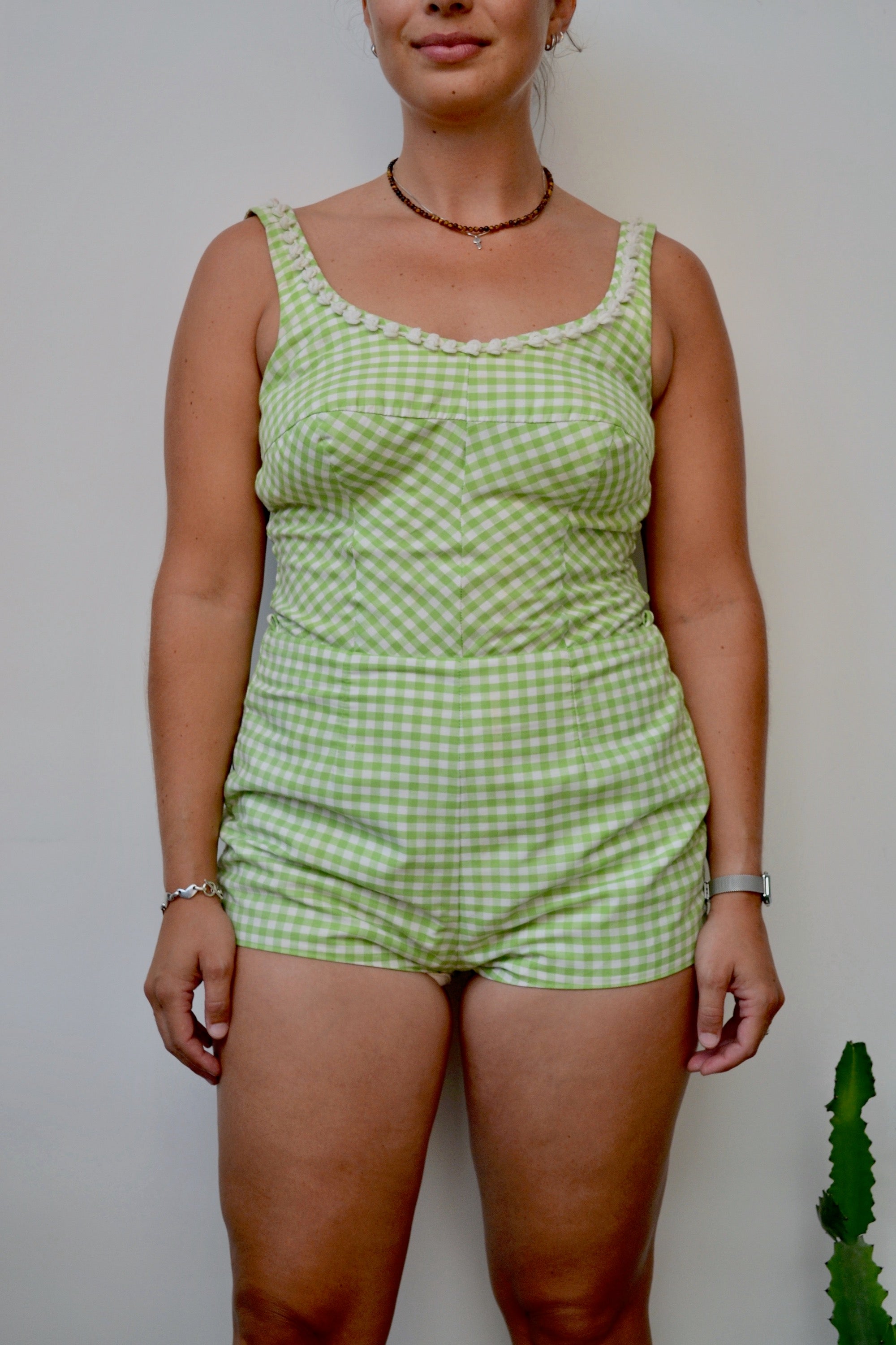 Green Gingham Jantzen Playsuit