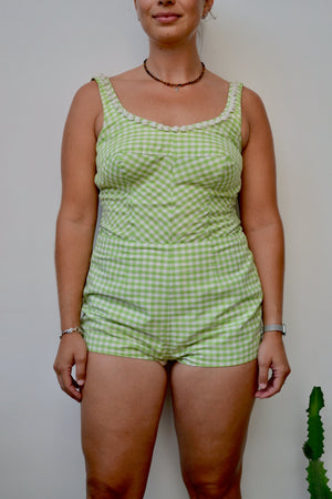 Green Gingham Jantzen Playsuit