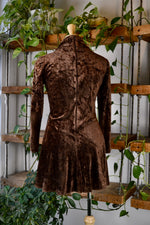 70s Brown Velvet Mini