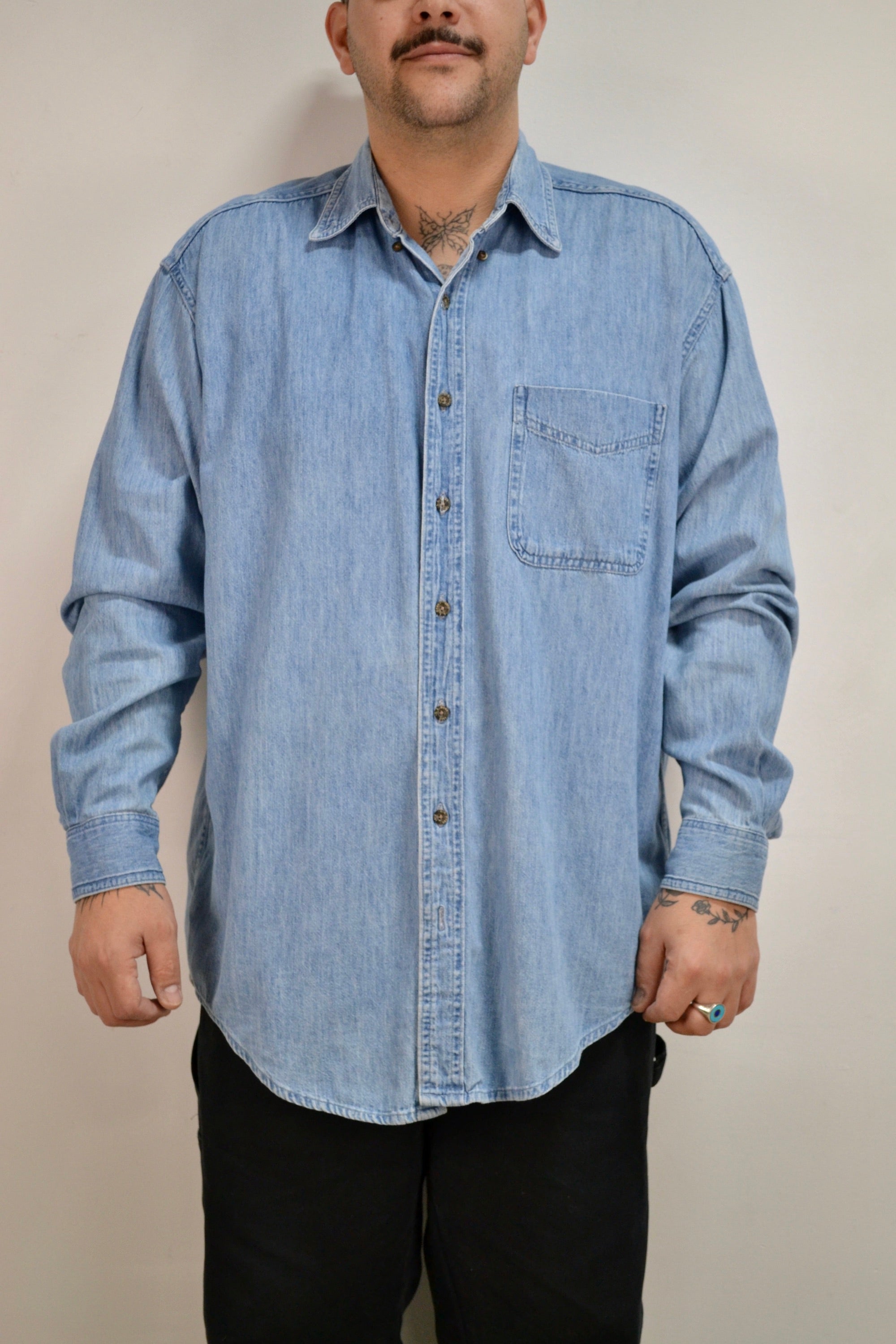 A Classic 90s LL Bean Denim Shirt