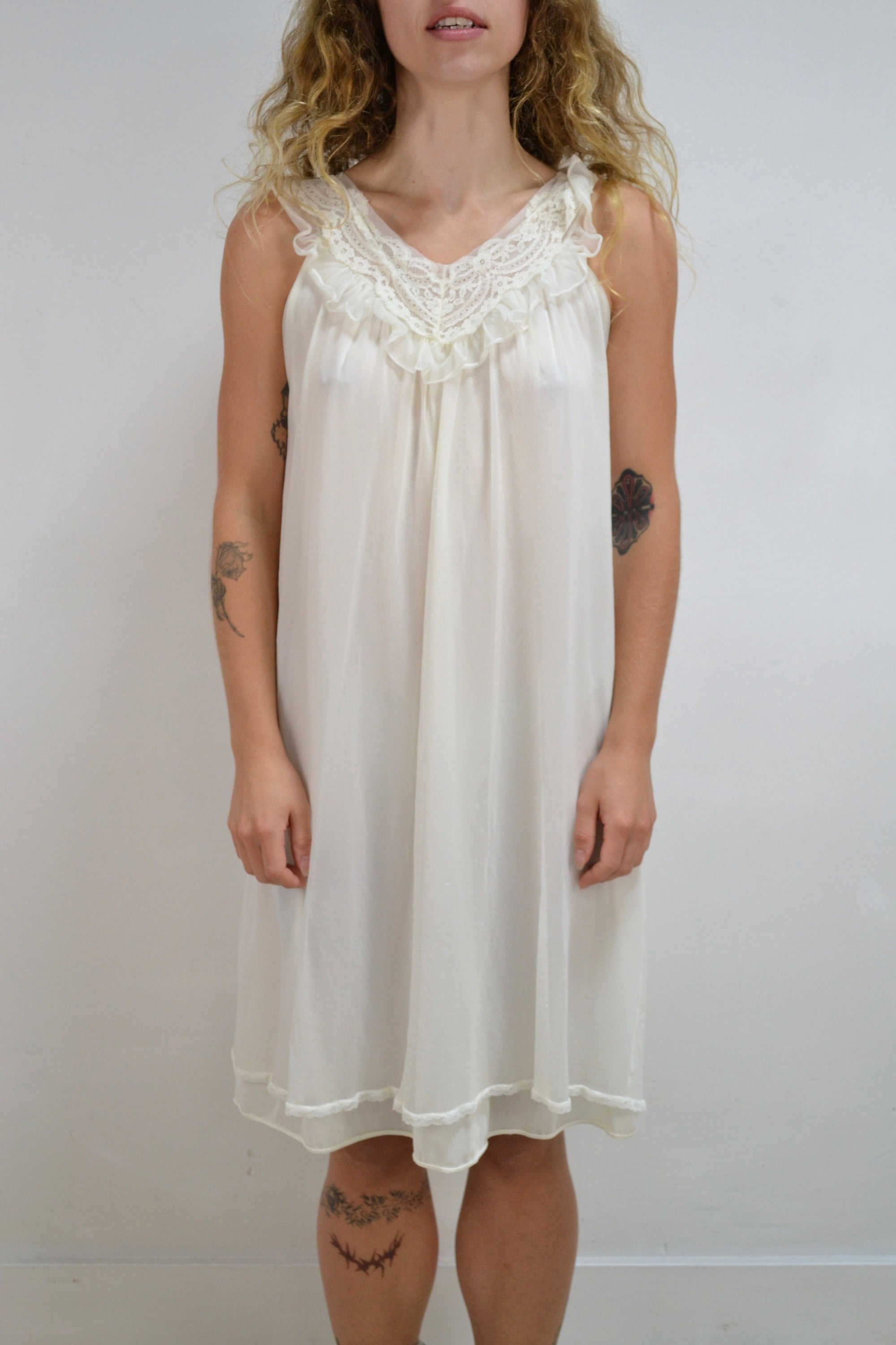 White Nightie and Robe Set