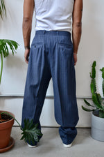 Wide Leg Pinstripe Trousers