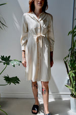 Raw Silk Shirt Dress