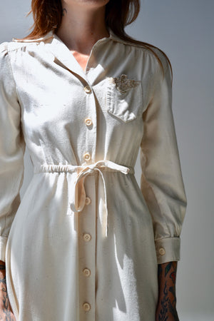 Raw Silk Shirt Dress