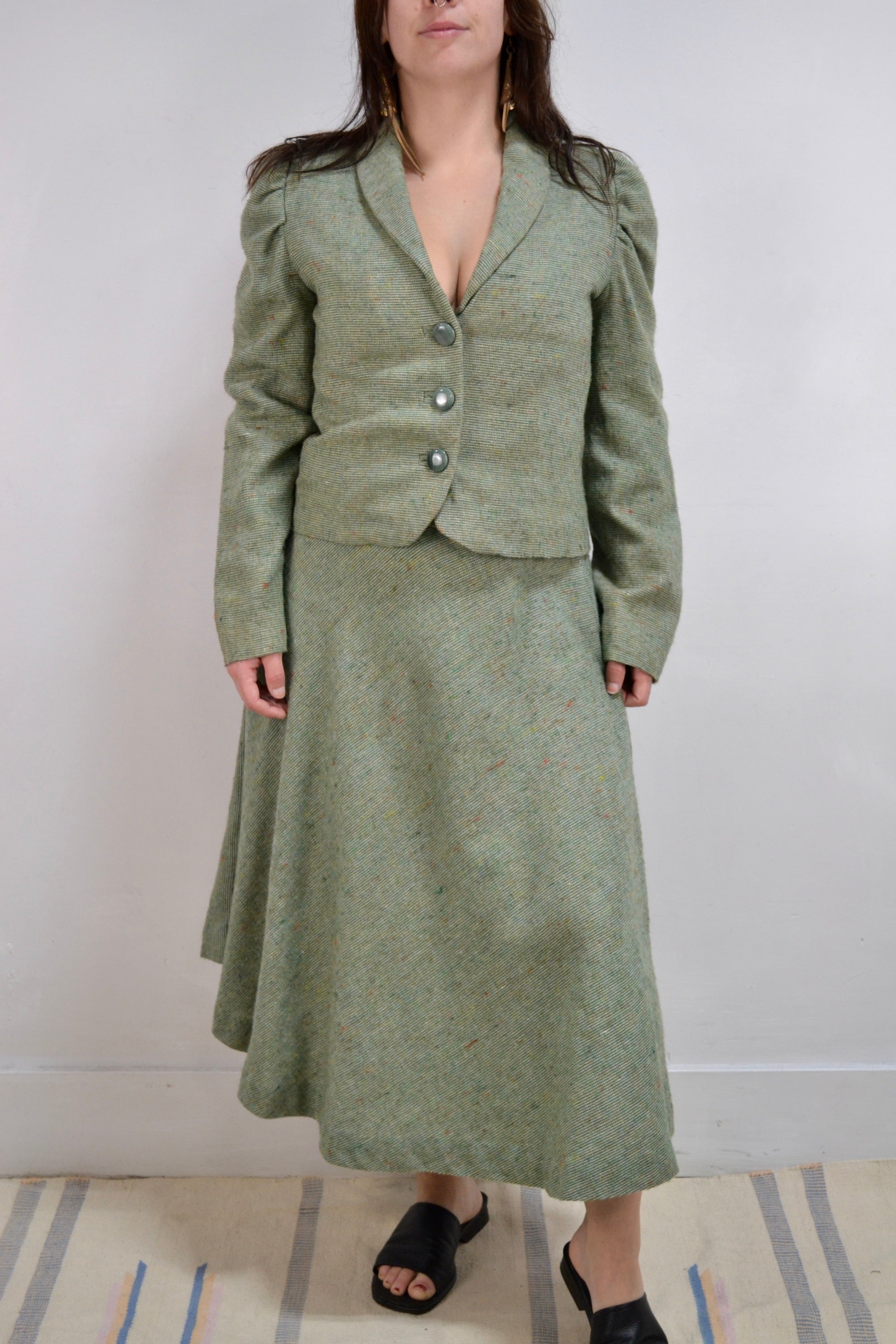 Sage Green Skirt Set