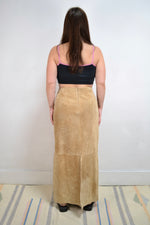 Tan Suede Maxi Skirt