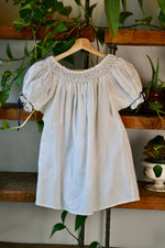 Embroidered Puff Sleeve Peasant Blouse