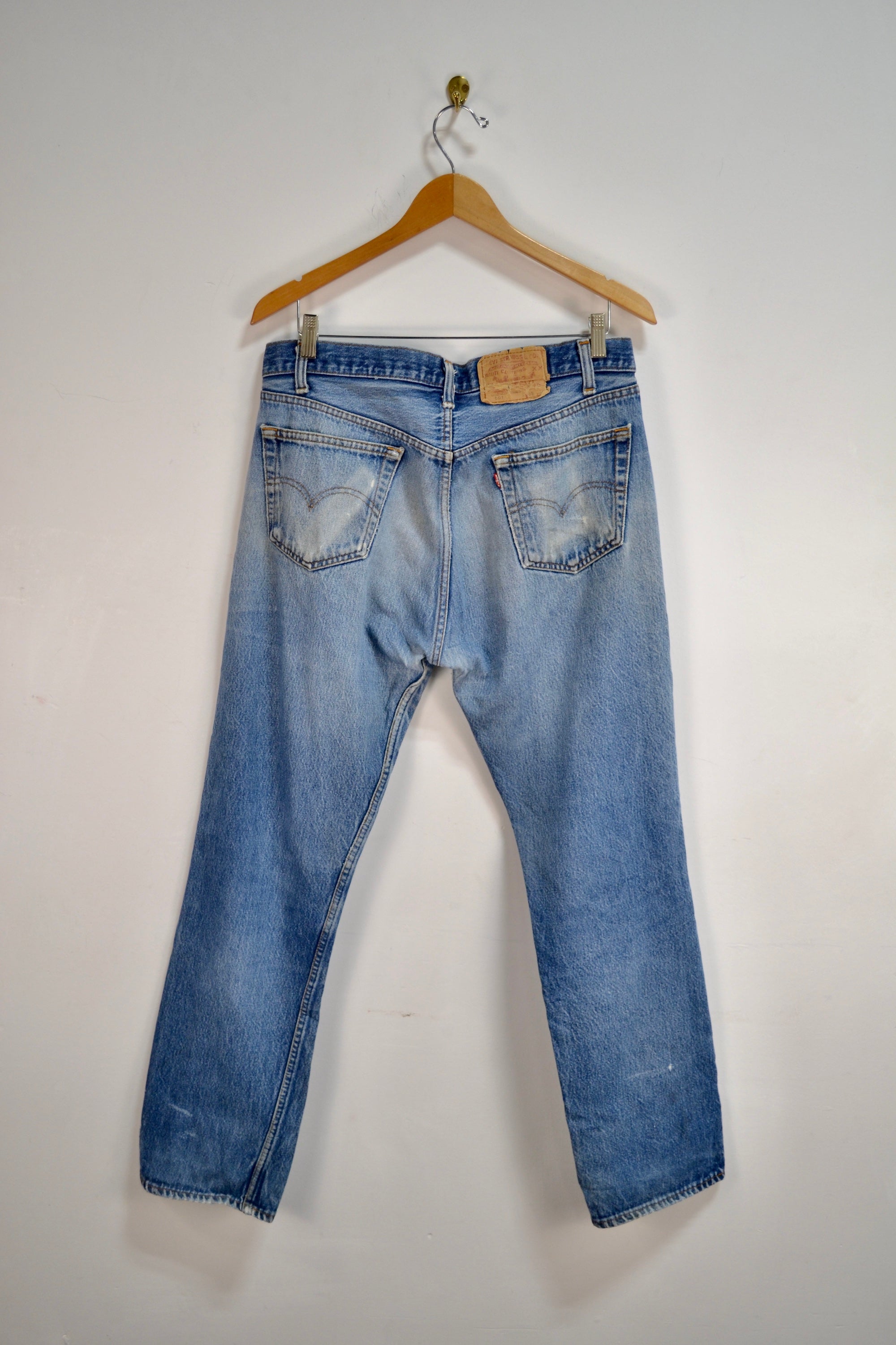 Perfectly Thrashed Button Fly 501's