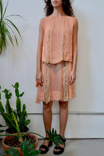 Twenties Sheer Peach Dress