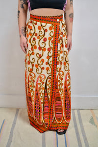 Paisley Sunset Wrap Skirt