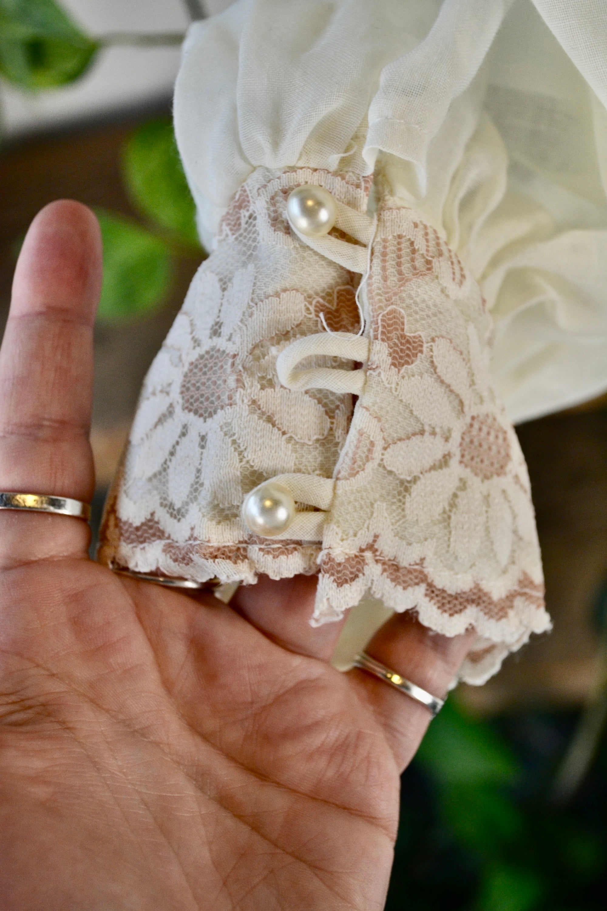 Seventies Cream Gunne Sax Gown