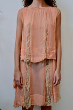 Twenties Sheer Peach Dress