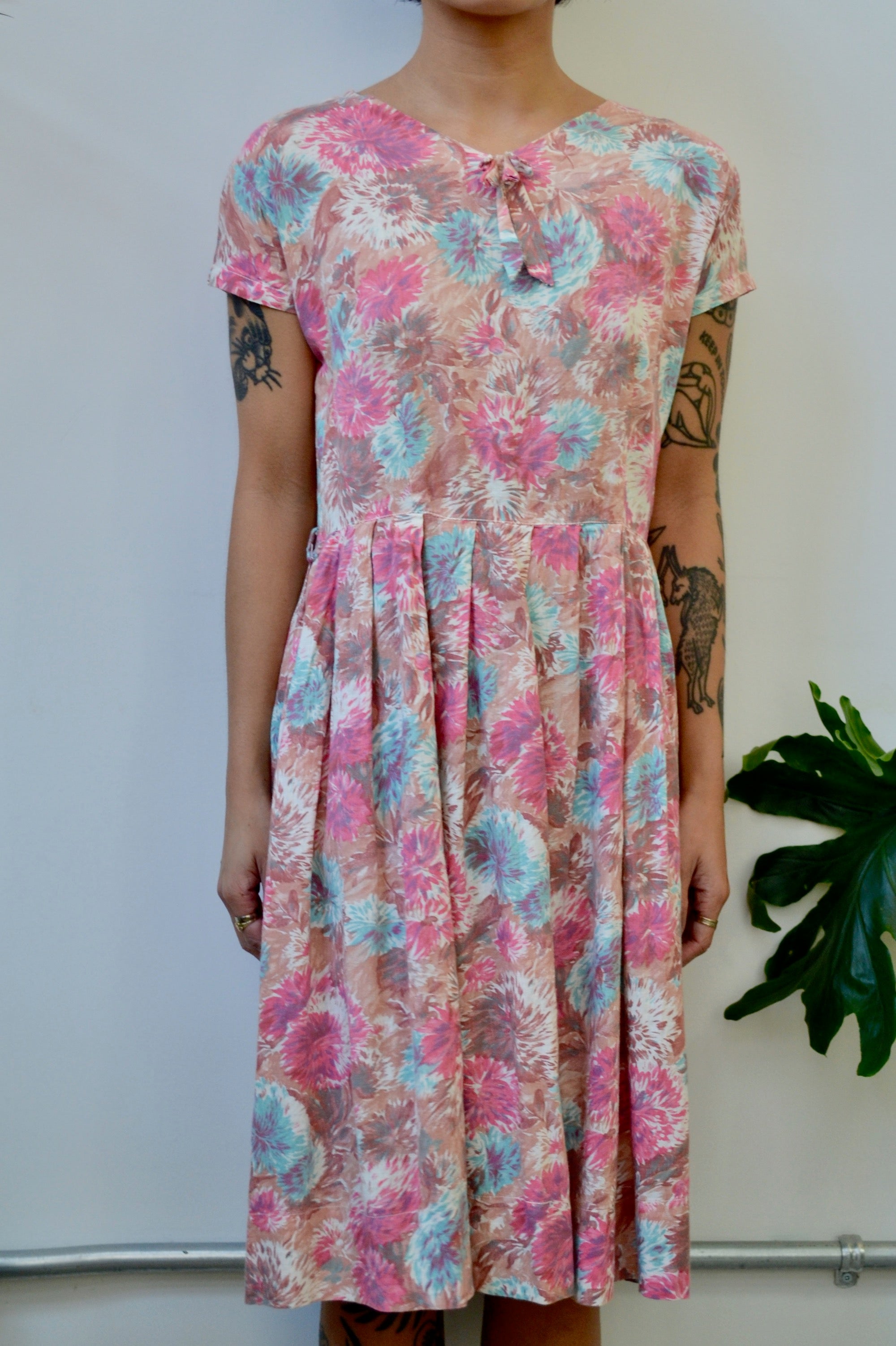 Cotton Candy Floral Day Dress