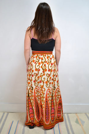 Paisley Sunset Wrap Skirt