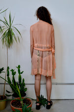 Twenties Sheer Peach Dress