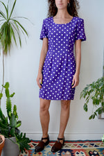 Purple Polka Dot Wiggle Dress