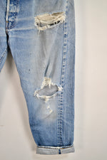 Perfectly Thrashed Levi 501 Selvedge Jeans