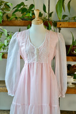 Eighties Pink Polkadot Prairie Dress