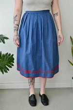 Vintage Striped Cotton Skirt