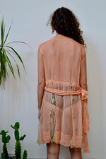 Twenties Sheer Peach Dress