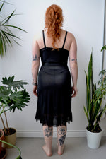 Sixties Black Nylon Slip