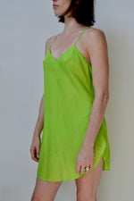 Lime Silk Slip