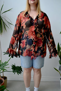 Floral Flutter Blouse