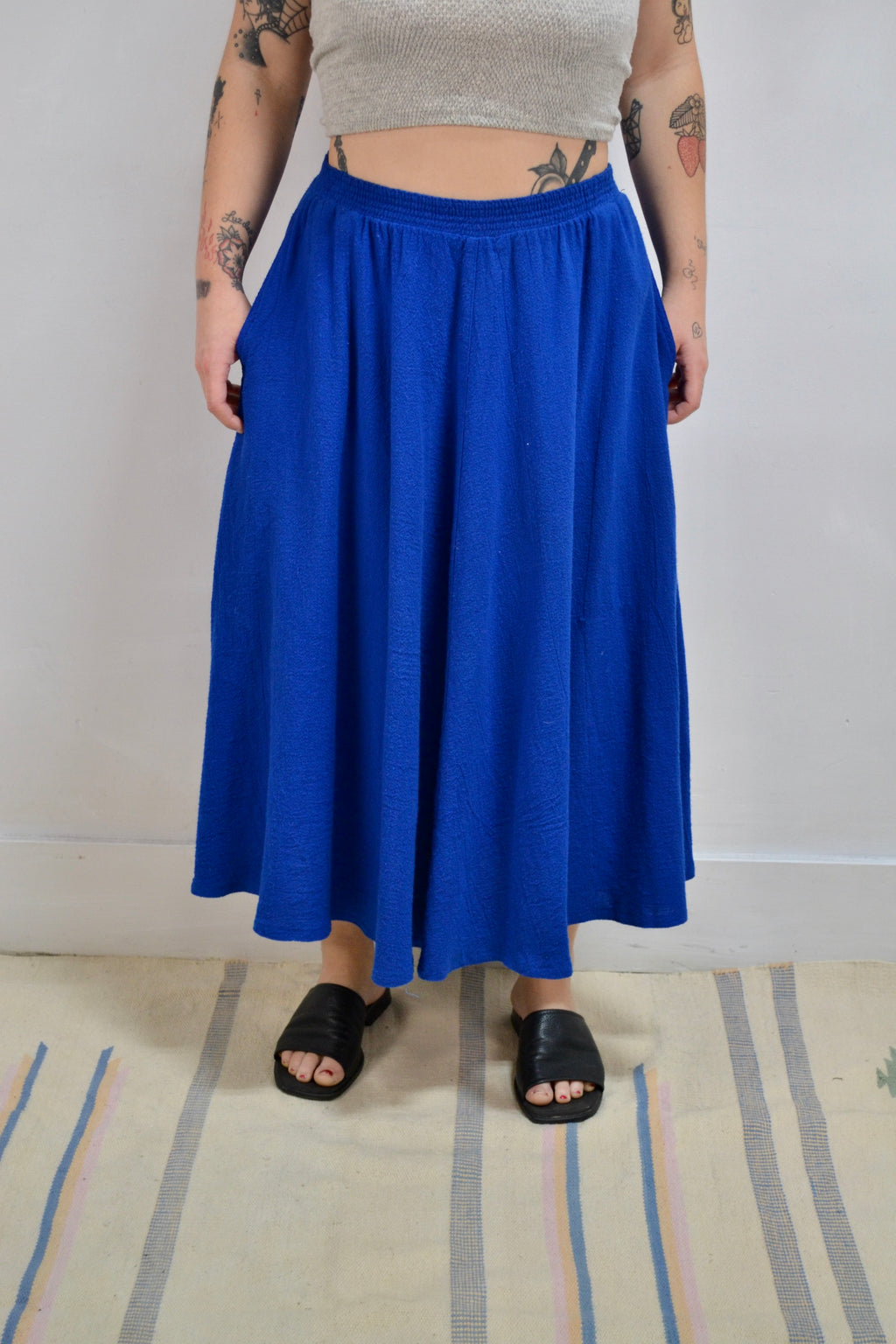 "Color Me Cotton" Cobalt Skirt