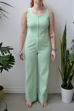 Cool Mint Ribbed Jumpsuit