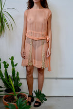 Twenties Sheer Peach Dress