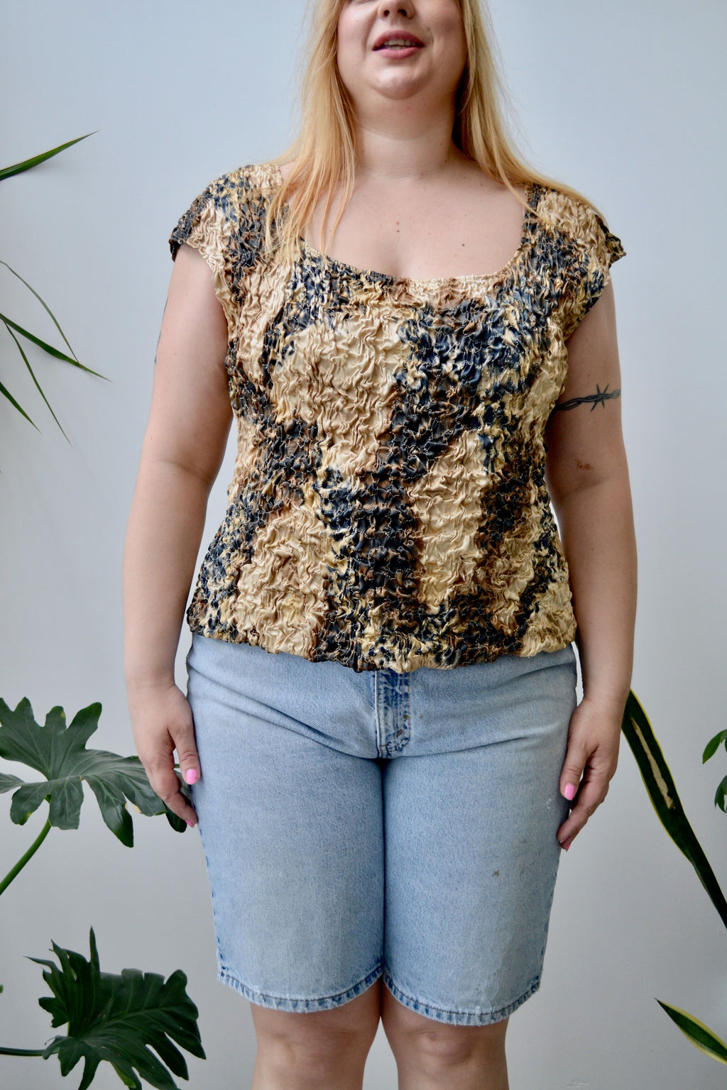 Aughts Stretchy Crinkle Top