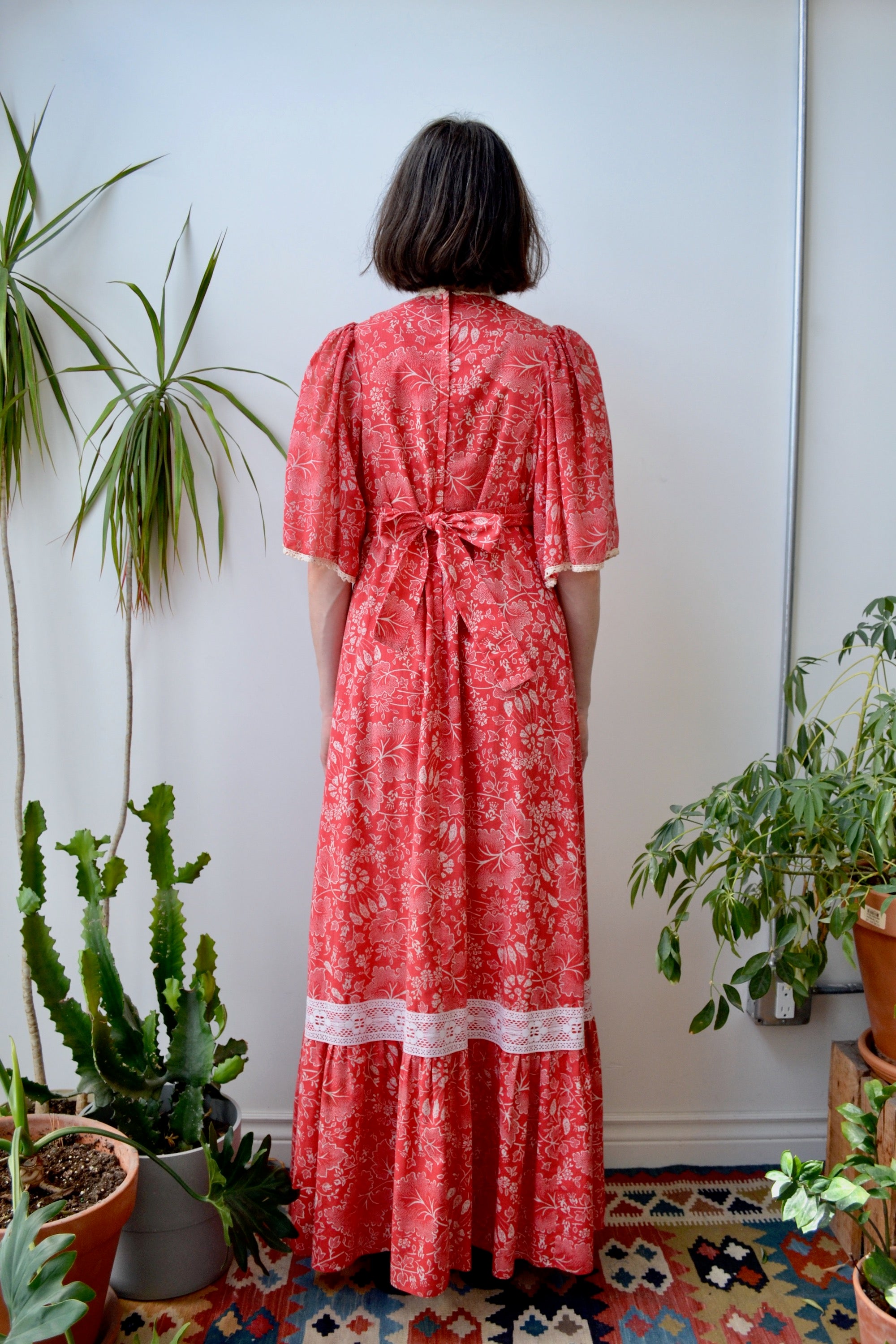 Red Seventies Prairie Maxi