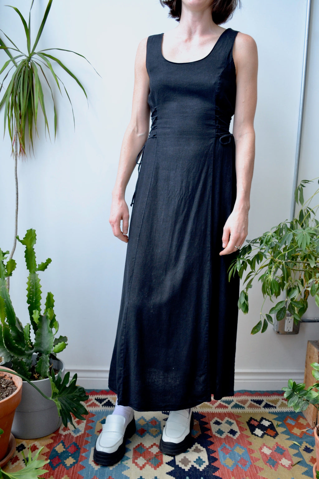 Black Linen/Rayon Dress