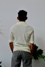 Cream Knit Polo