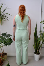 Cool Mint Ribbed Jumpsuit