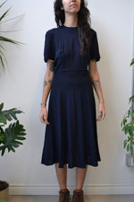 Forties Navy Tea Dress