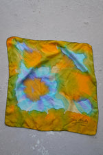 Vintage Tie Dye Remoy D'urville Paris Silk Scarf