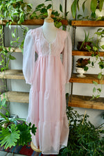 Eighties Pink Polkadot Prairie Dress