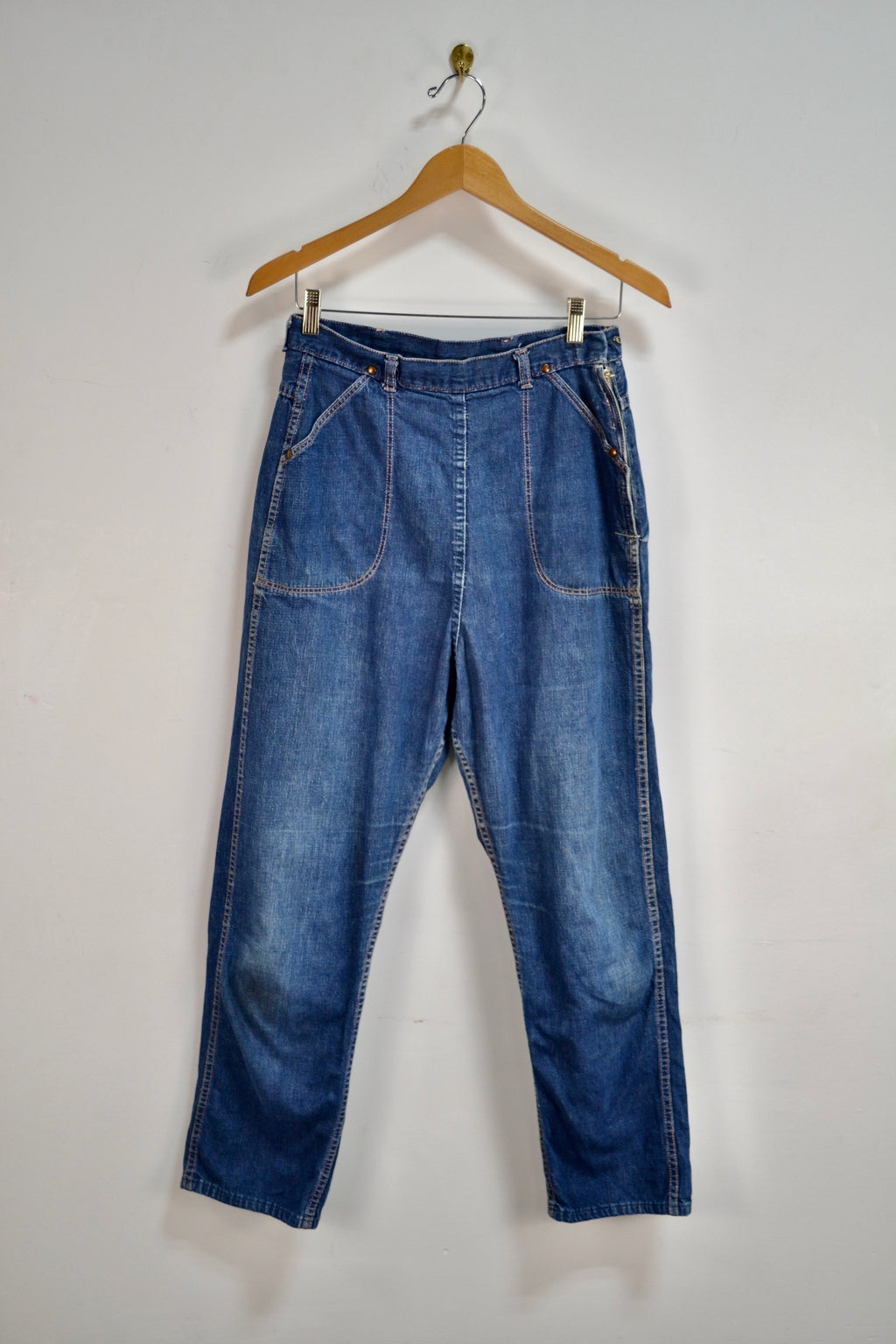 Misses Blue Bell 60s Side Zip Jeans