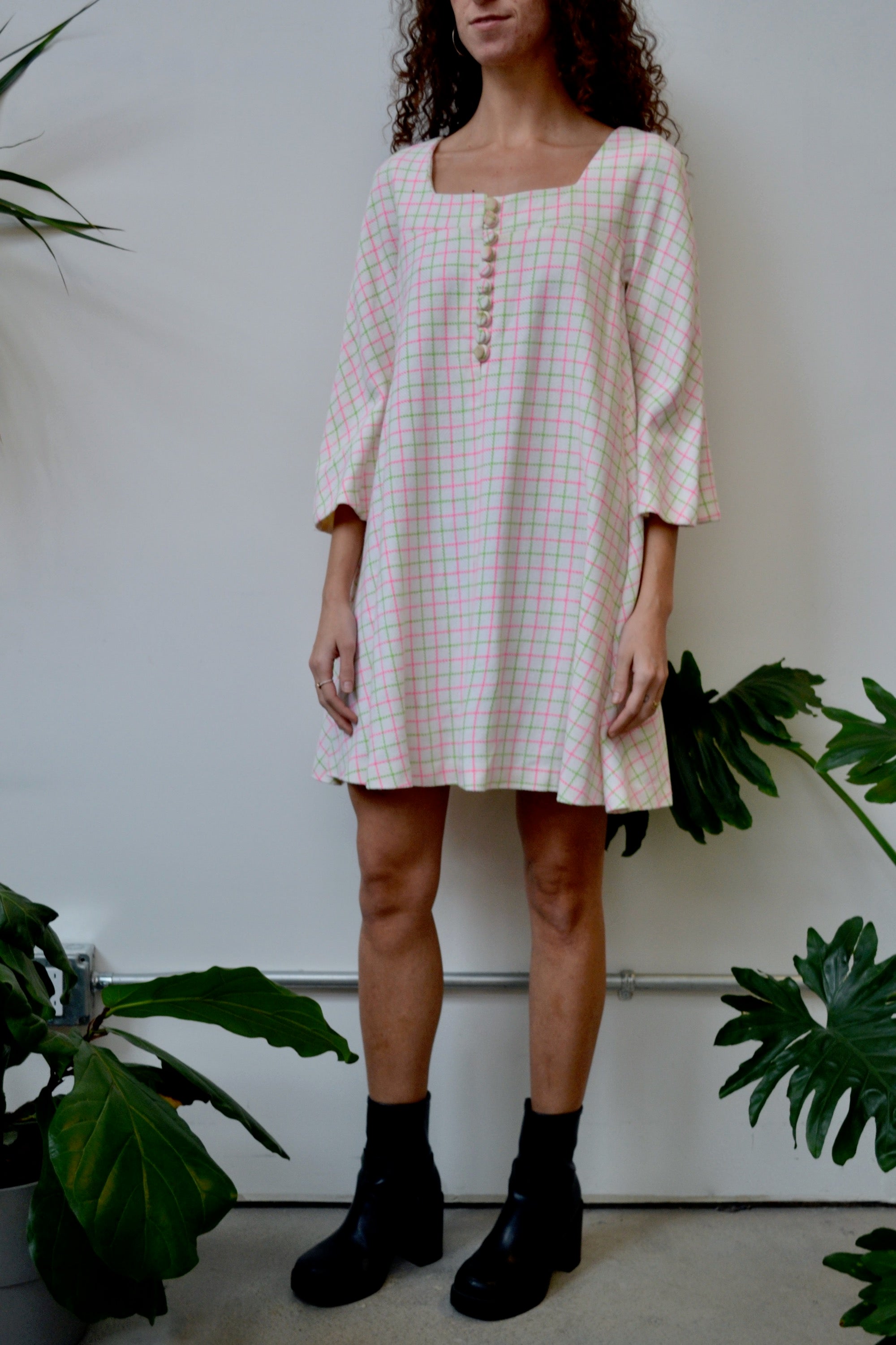 Sixties Watermelon Grid BabyDoll