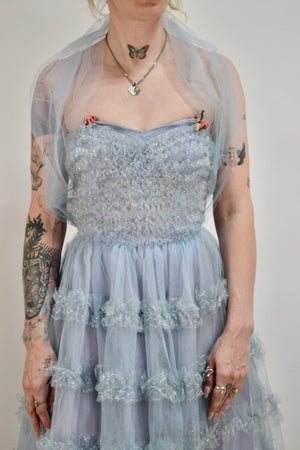 1950's Periwinkle Party Dress