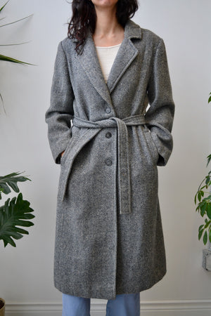 Pendy Herringbone Wool Coat