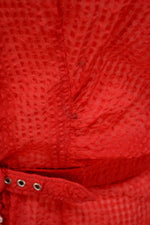 40s/50s Cherry Red Seersucker Dress